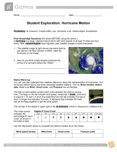 HurricaneMotion worksheet