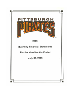 Pirates Financials 2009