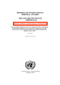 RIAA (1990).Rainbow warrior case