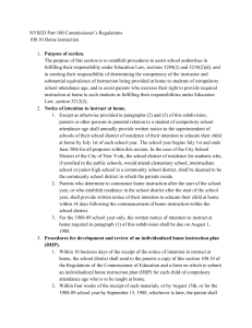 Section 100.10 Home Instruction