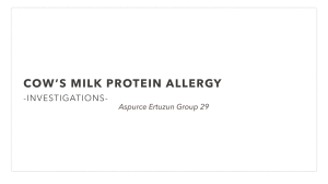 cow milk protein allergy
