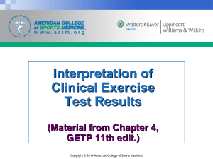 Clinical Exercise Test Interpretation: Results Analysis