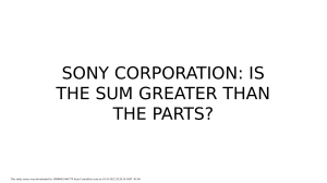 Sony corporation