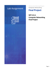 NET-13-L1 Computer Networking Final Project
