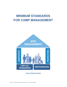 Minimum Standards in Camp Management- Field-testing edition