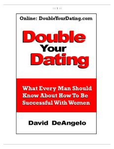 David DeAngelo - Double Your Dating - What Every Man Should Know
