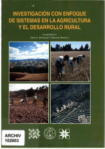 Investigación con enfoque de sistemas en la agricultura y el desarrollo rural