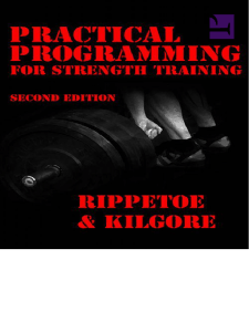 Practical Programing for Strength Training