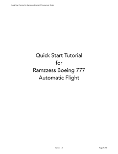 B777 Automatic Flight Quickstart Tutorial v1-0