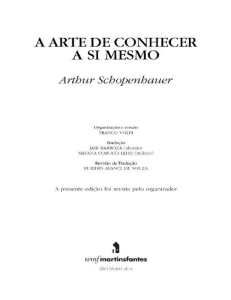Arthur Schopenhauer - A Arte de Conhecer a Si Mesmo