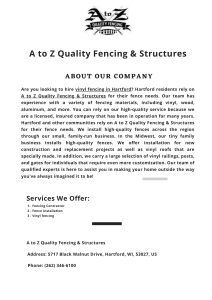 A to Z Quality Fencing & Structures