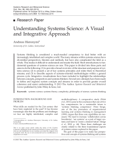 Understanding Systems Science- A Visual