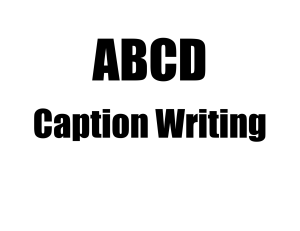 ABCD of Captions