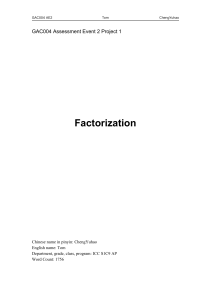 Factorization
