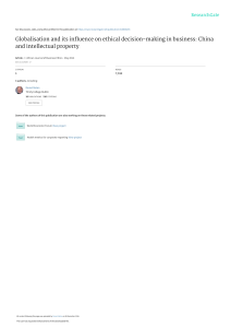 Globalisation and its influence on ethical decisio