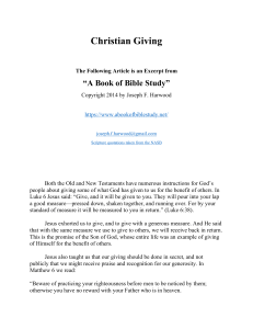 Christian Giving  