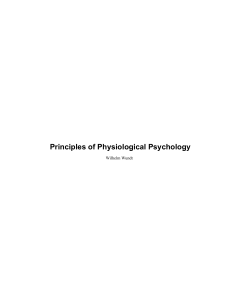 Principles of Physiological Psychology - Wilhelm Max Wundt , Nabu Press (2010)