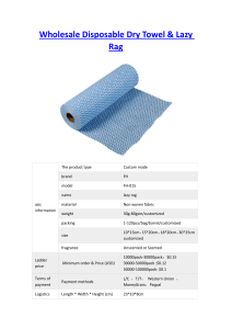 Disposable Dry Towel & Lazy Rag