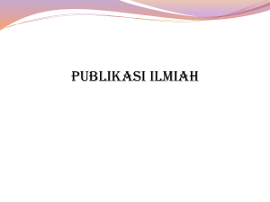 PUBLIKASAI ILMIAH PI ppt