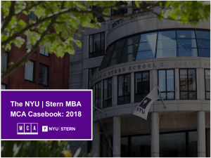 Stern 2018 Consulting Casebook