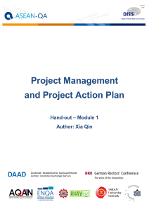 Project action plan sample