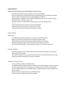 Food  Nutrition Posting and Interviewing Project- TG comments