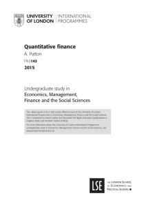 FN3142-Quantitative Fin Subject Guide