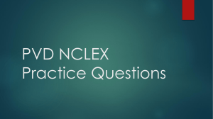 PVD NCLEX Practice Questions