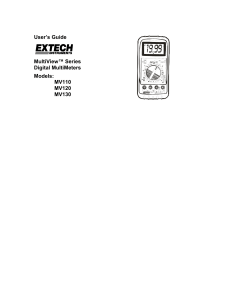 Extech MV110-120-130 User Manual