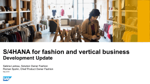 ASUG84511 - Development Update for SAP S4HANA for Fashion and Vertical Business and SAP Fashion Management-1