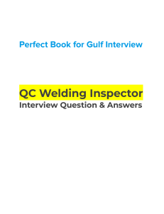 QC WELDING INSPECTOR INTERVIEW