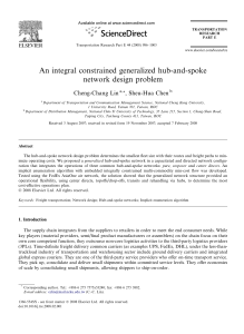(2008)An integral constrained generalized hub-and-spoke network design problem