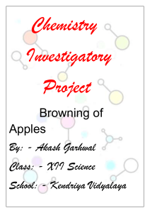 Chemistry Investigatory Project on Brown