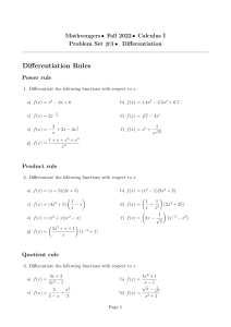 3.2 Differentiation Rules