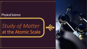 ET Lesson 1.1 Study of Matter at the Atomic Scale