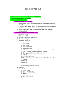 CHECKLIST FOR 4A0 (Medical Record)