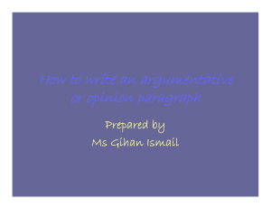 60155 How to write an argumentative or opinion paragraph