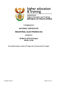 T760 - INDUSTRIAL ELECTRONICS N2 QP APRIL 2019 Signed Off