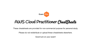 Certified Cloud Practitoner CheatSheet