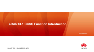 eRAN13.1 CCSS Function Introduction