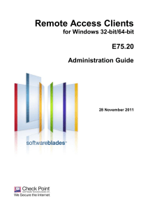 Checkpoint Remote Access Clients Admin Guide