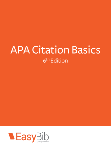 APA Citation Basics