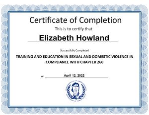 Elizabeth-Howland-Section-4-Knowledge-Check-People-Who-Use-Violence-Chapter-260-Training-Certificate-of-Completion-MA-Department-of-Healths-Office-of-Sexual-and-Domestic-Violence