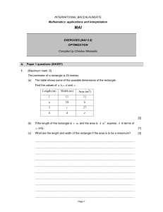 Optimization Exercises: Applications & Interpretation