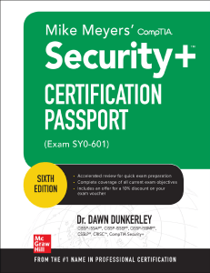 CompTIA Security+ Certification Passport Textbook