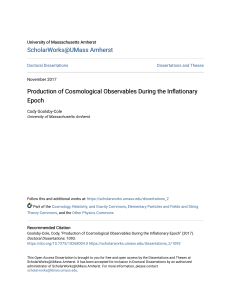 Production of Cosmological Observables During the Inflationary Ep