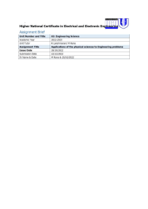 Electrical Engineering Assignment Brief