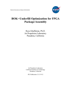 12 139 JPL Ghaffarian BOK Underfill Optimization for FPGA Package Assembly jpl pub 12 13 rec 9 29 12