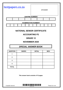 Gr12 Accounting P2 (English) Preparatory Answer Book