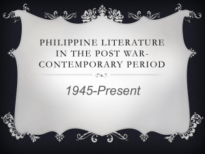 Philippine Literature in the Post war co
